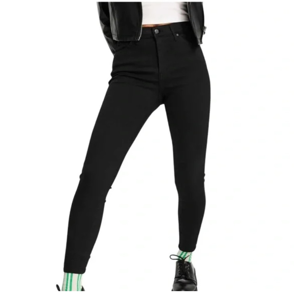 🩷 Topshop Jamie Moto Black Skinny Stretchy Jeans W28 to fit L32